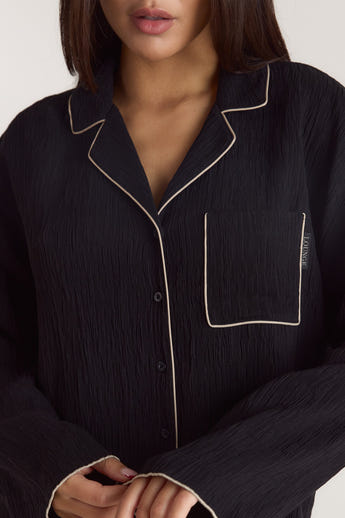 Chemise de Pyjama Crinkle