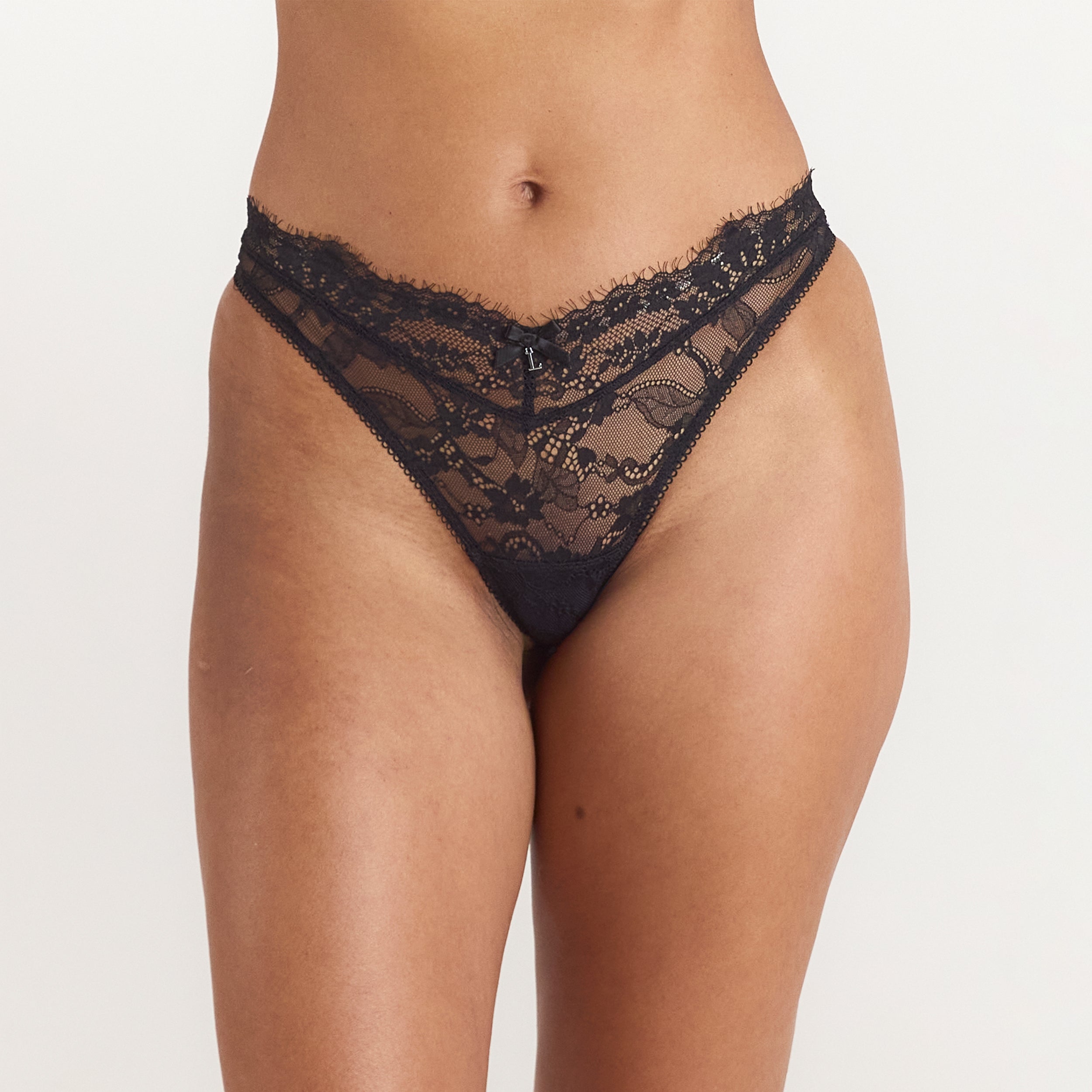 String en Dentelle - Noir