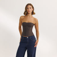 Bustier Bandeau - Marron Foncé