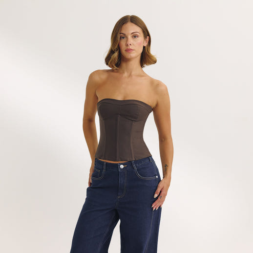 Bustier Bandeau - Marron Foncé