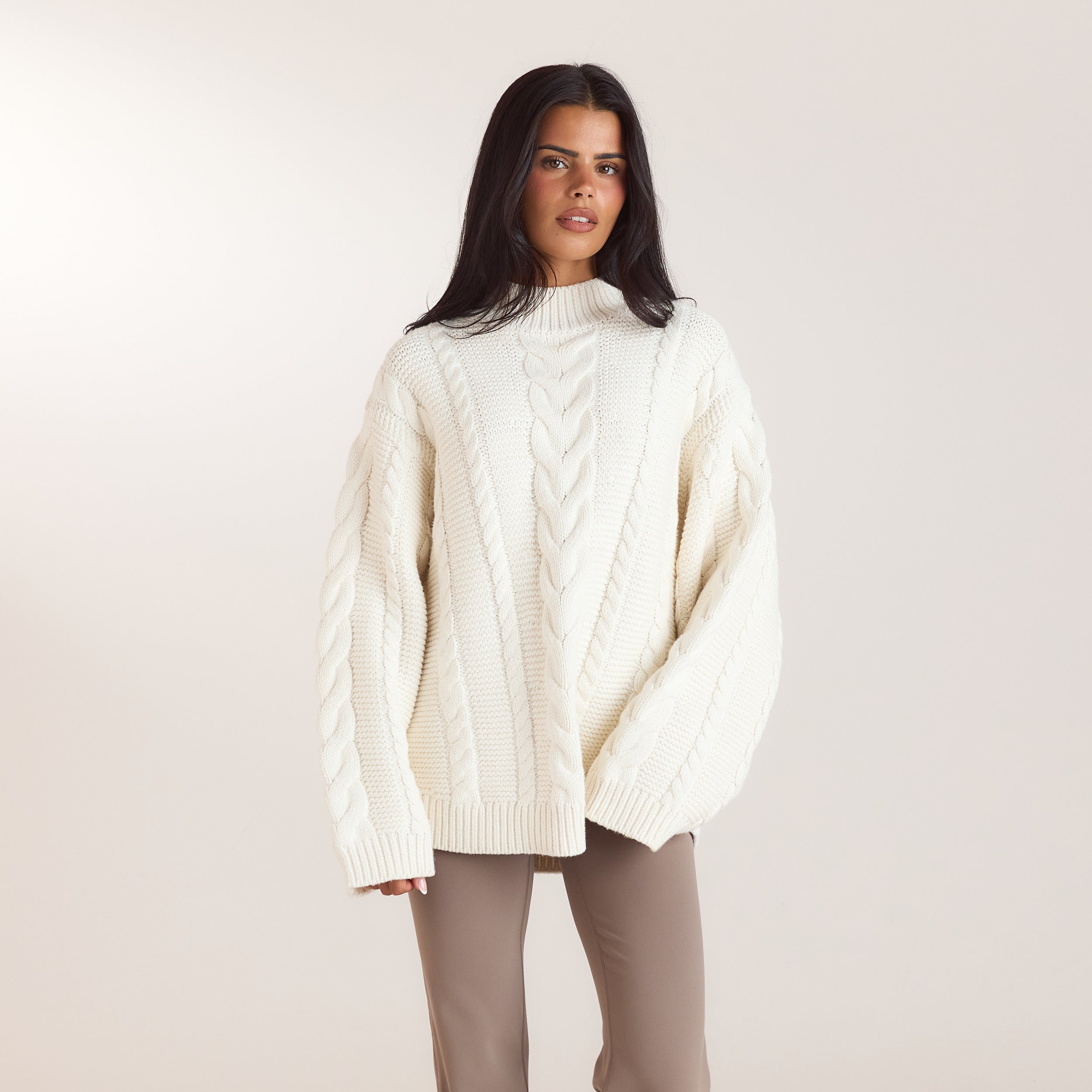 Pull Torsadé Oversize | Pull Torsadé Oversize - Crème