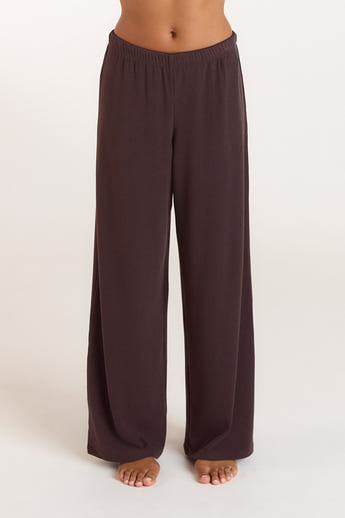 Pantalon de Pyjama Côtelé - Chocolat Noir