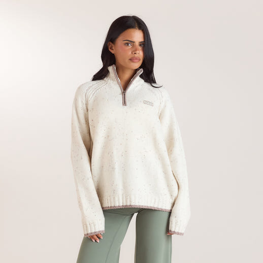 Pull en Laine à Demi-Zip - Crème alternate