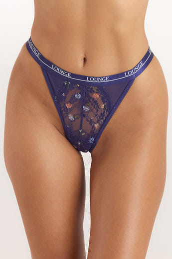 String Imprimé Entice - Bleu Marine Floral