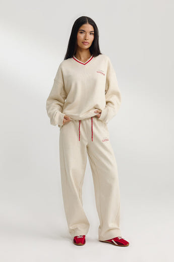 Pull à Col en V - Flocon d'Avoine