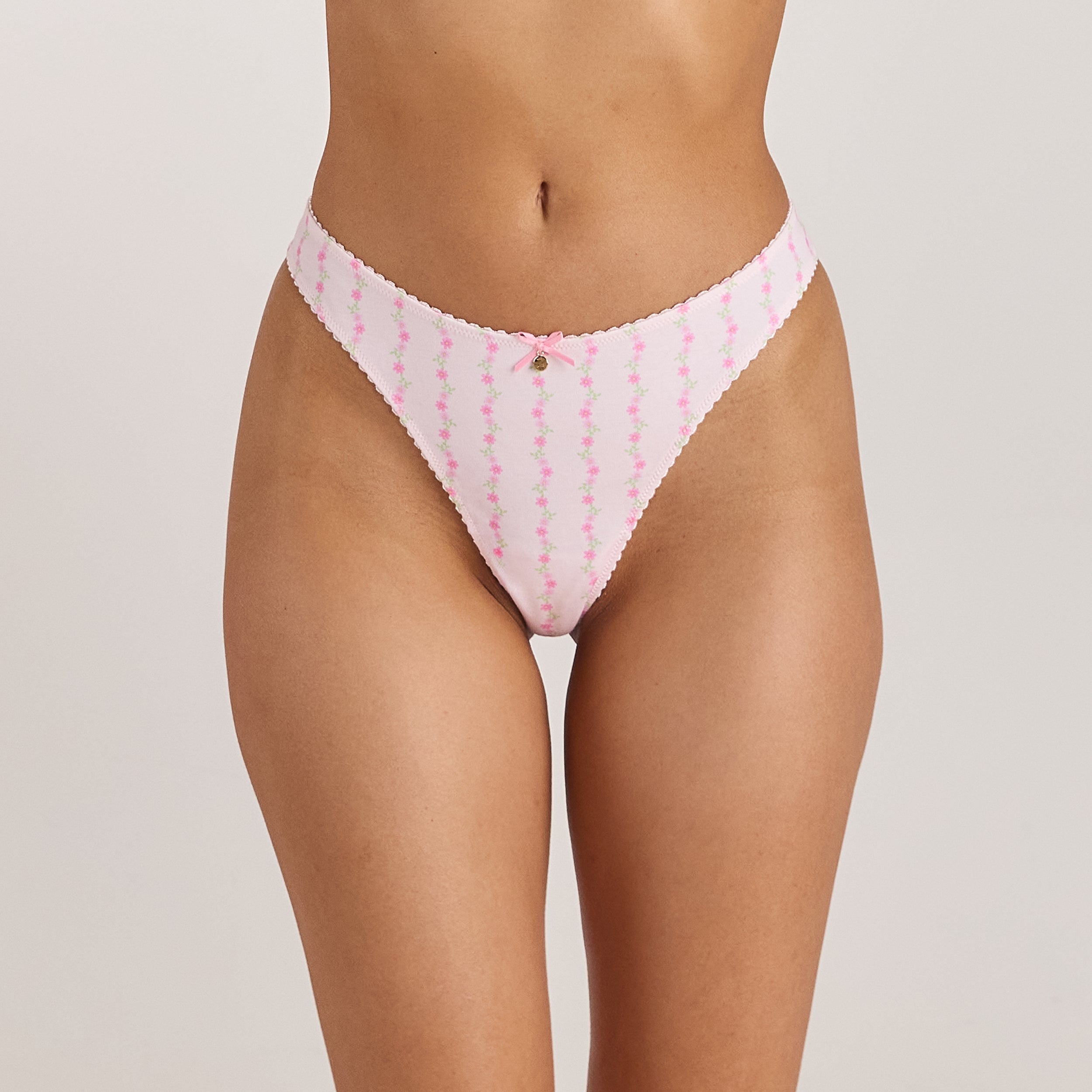 Strings Cotton Kisses (Lot de 3) | Strings Cotton Kisses (Lot de 3) - Imprimé Rose