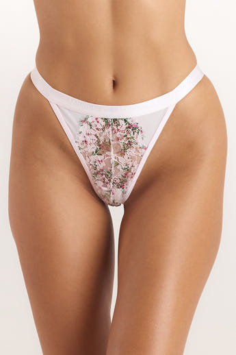 String Imprimé Entice - Rose Pâle floral