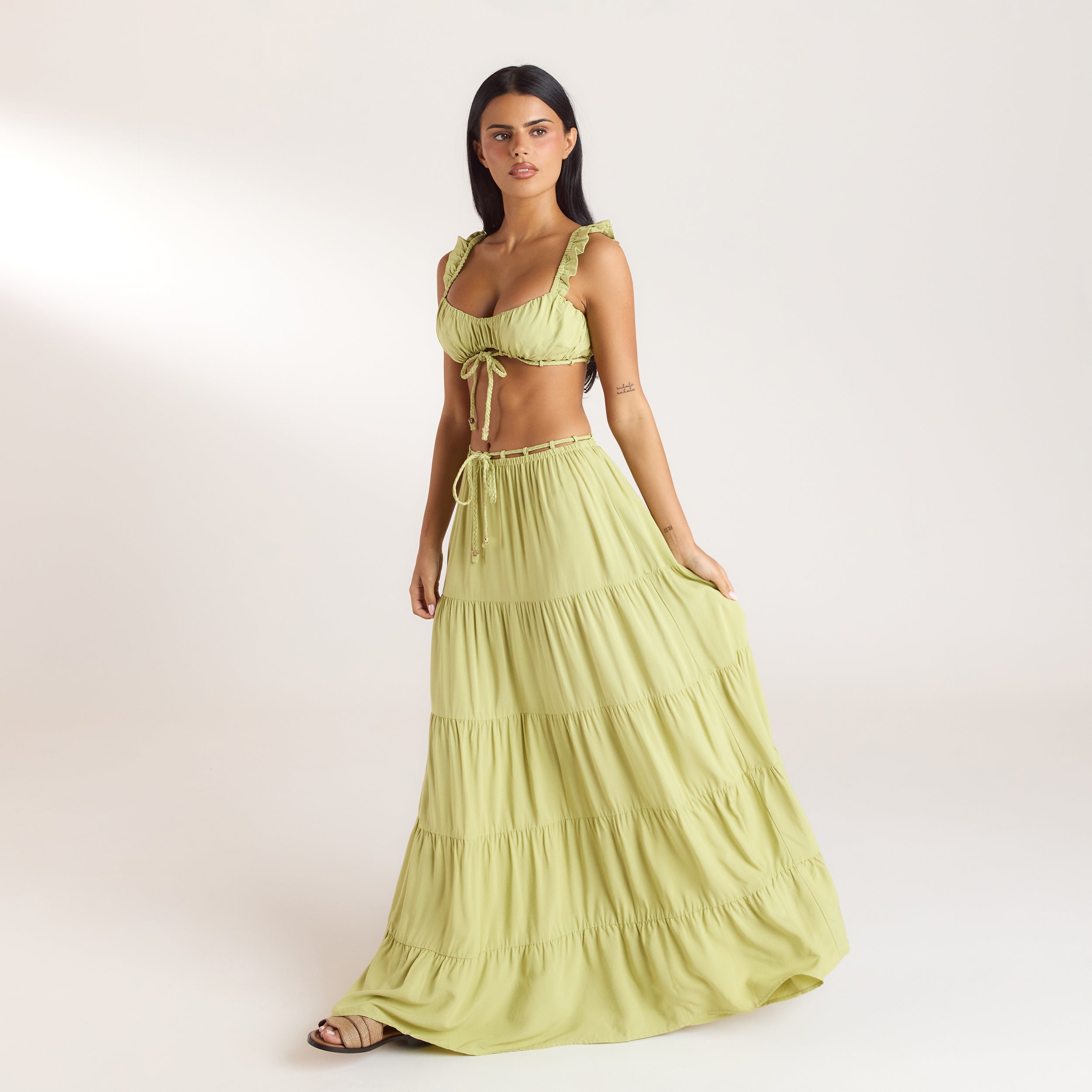 Brassière avec Fronces (Ensemble) - Citron Vert alternate