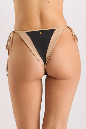 Culotte de Bikini à Nouer Monaco - Noir