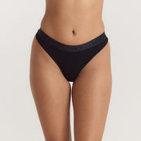 String Soft Ribbed - Noir