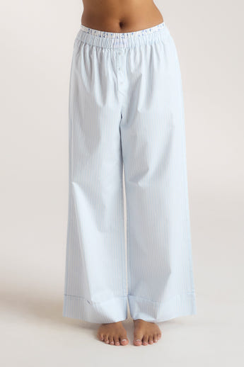 Bas de Pyjama Bloom & Stripe - Bleu