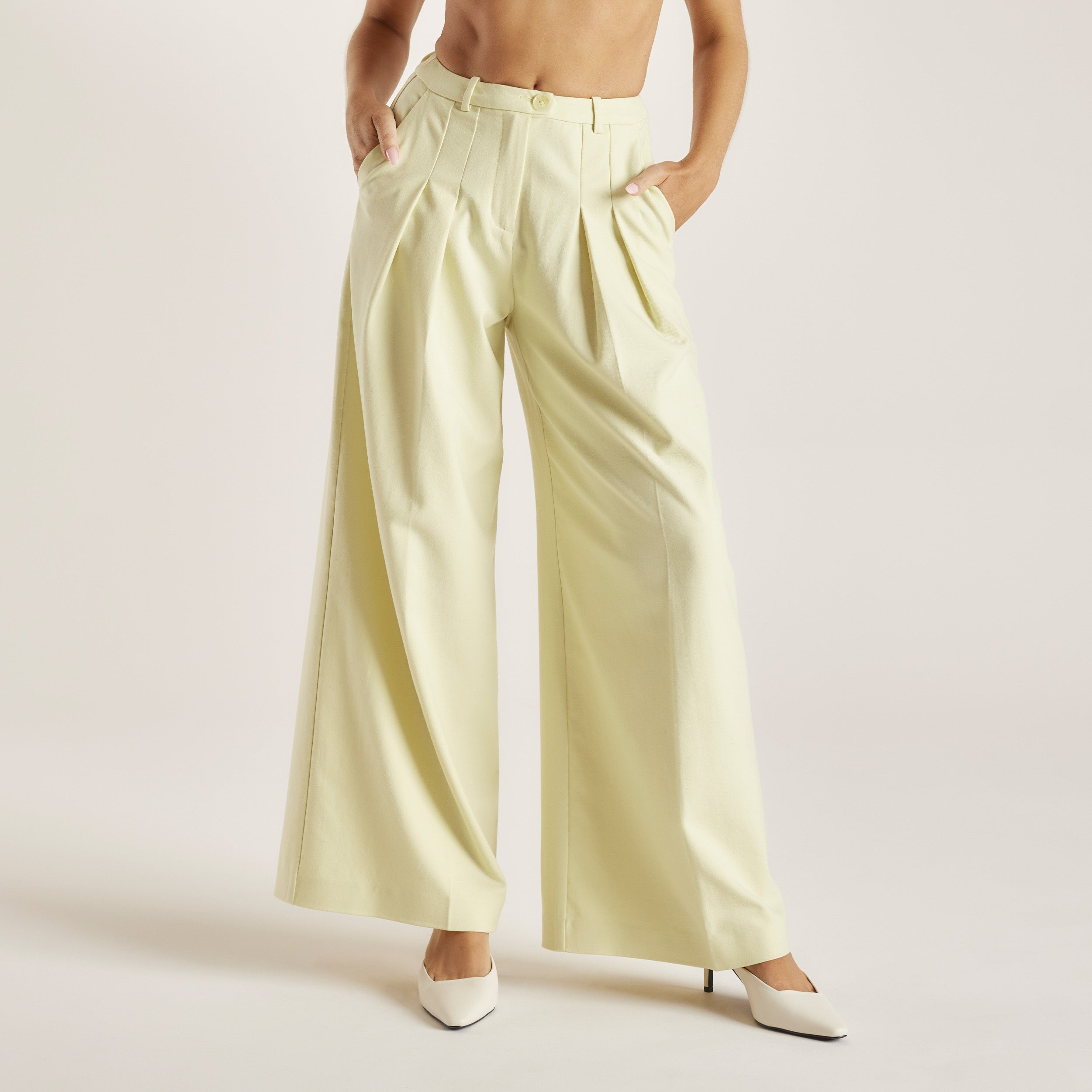 Pantalon Large Tissé - Babeurre
