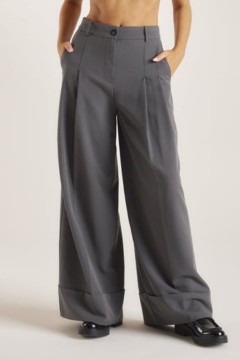Pantalon Tailleur avec Revers