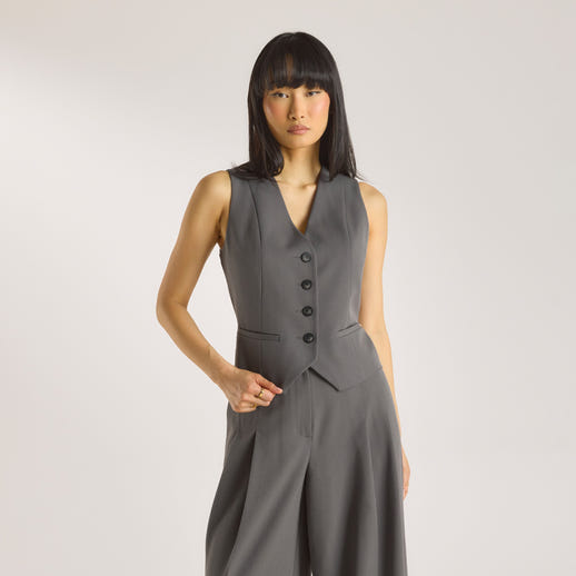 Gilet Ajusté - Charbon