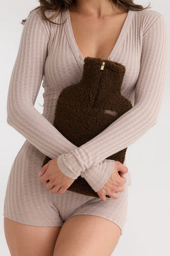 Bouillotte Teddy - Chocolat Noir