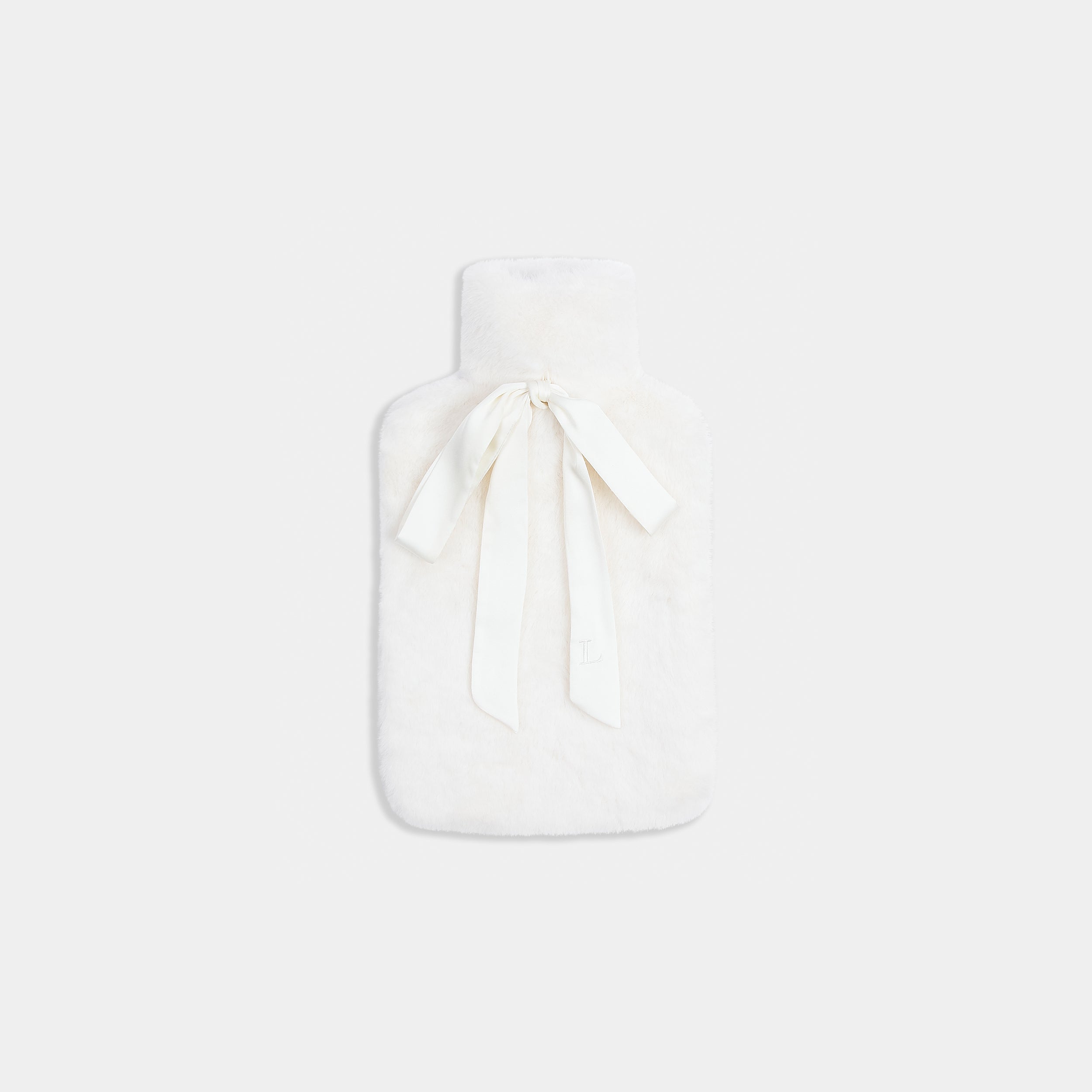 Bouillotte en Fausse Fourrure  - Ivoire