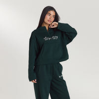 Pull avec Quart de Zip Lounge Living - Vert Forêt