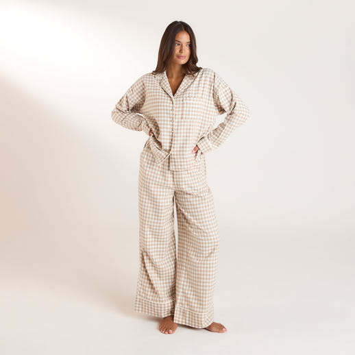 Pantalon de Pyjama Vichy - Beige alternate
