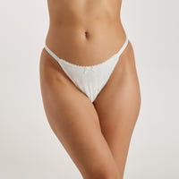 Culotte Triangle Brésilienne en Pointelle - Flocon d'Avoine
