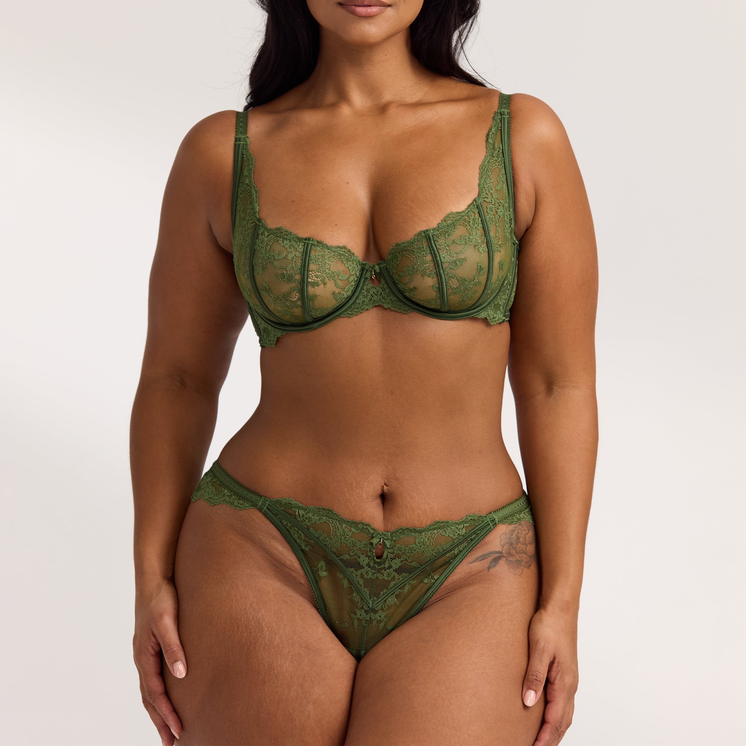 Soutien-gorge Plongeant Enchant - Olive