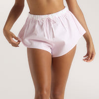 Short de Pyjama Bloom & Stripe - Rose