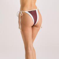 Culotte de Bikini à Nouer Monaco - Prune