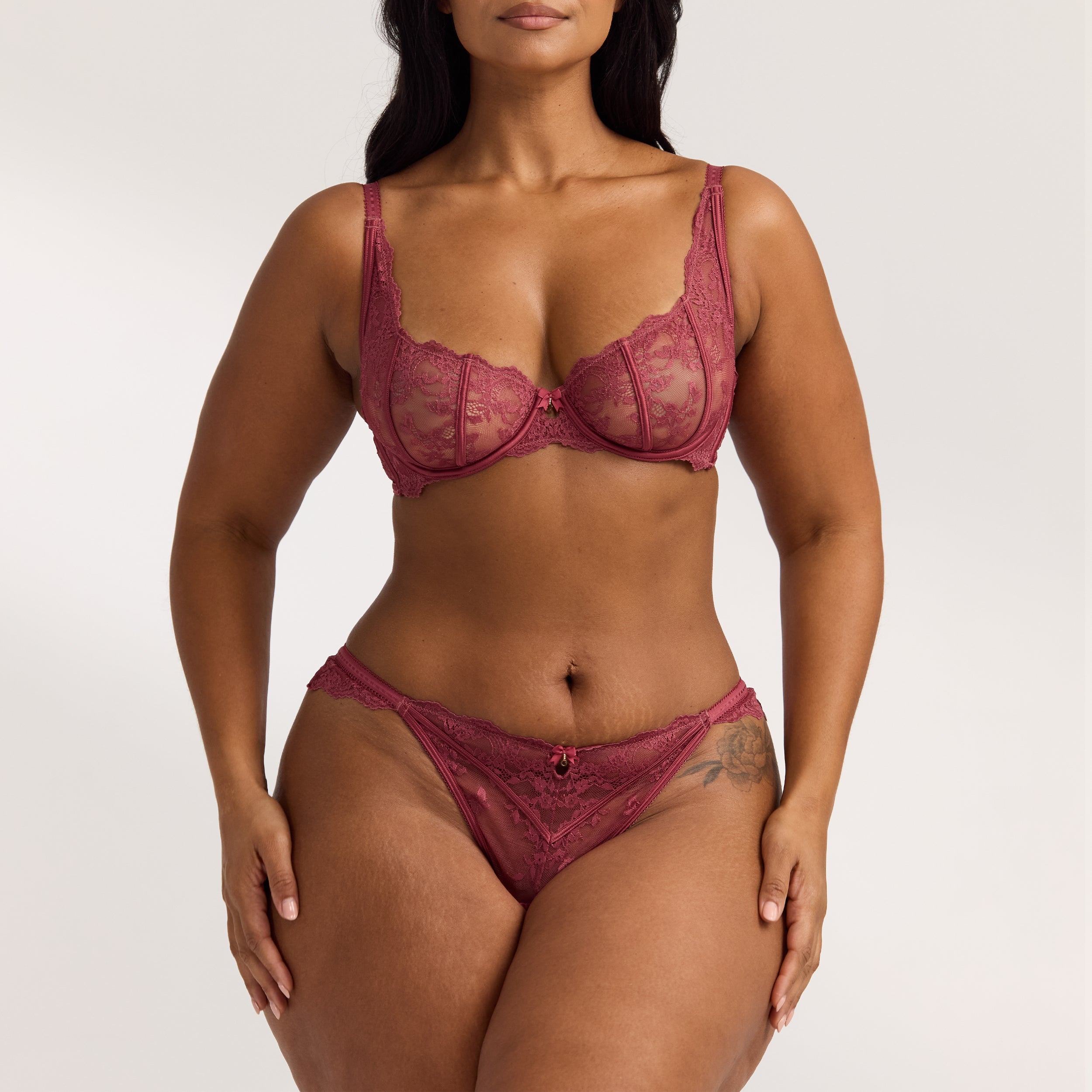 Soutien-gorge Plongeant Enchant - Rhubarbe