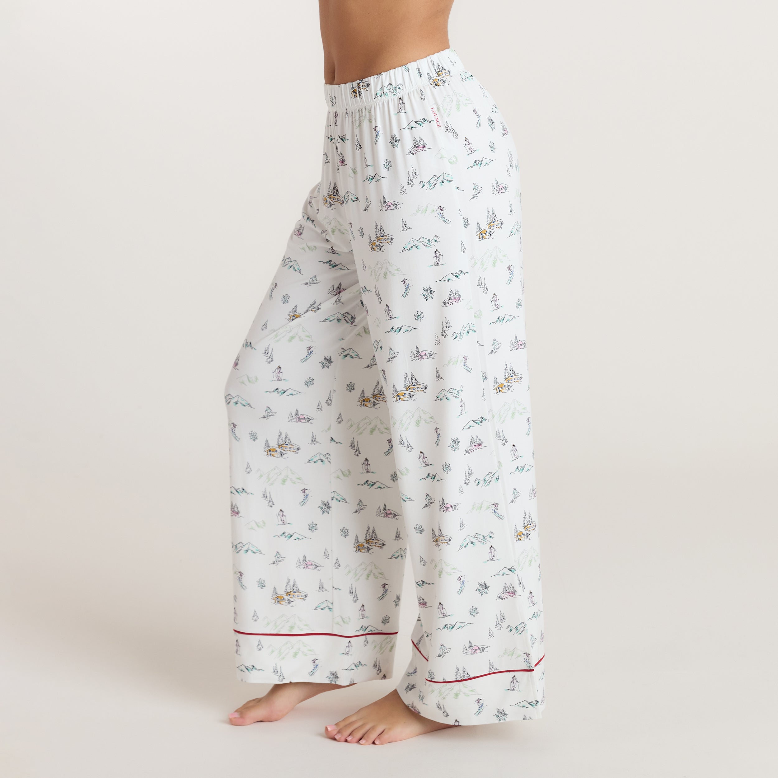 Pantalon de Pyjama Alpine Dreams - Imprimé Ski alternate