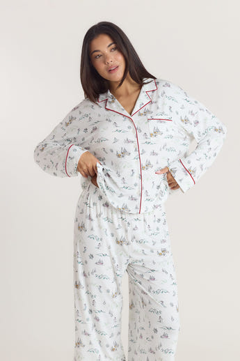 Chemise de Pyjama Alpine Dreams - Imprimé Ski alternate