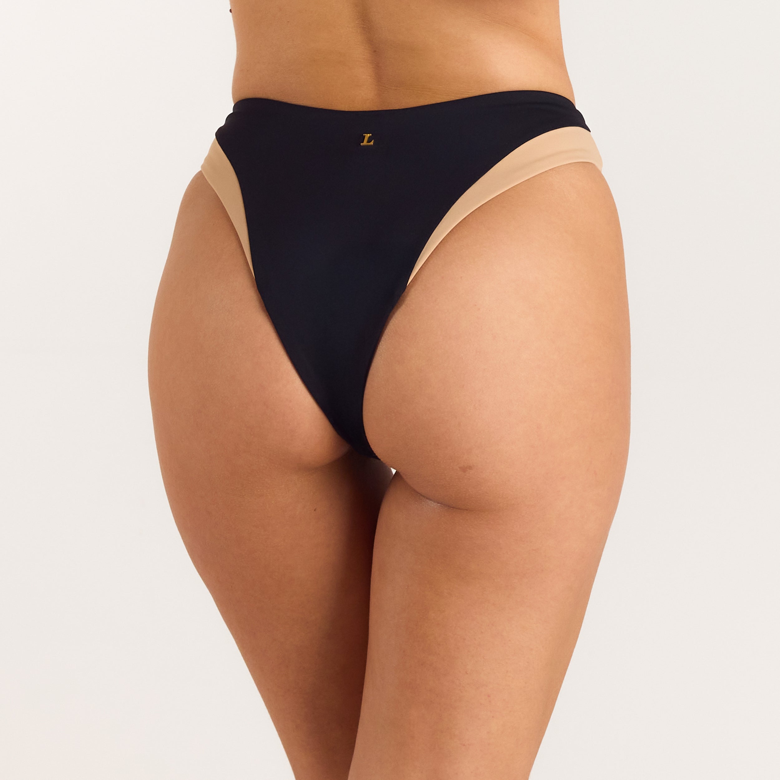 Culotte de Bikini High Leg Monaco - Noir