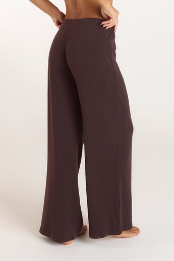 Pantalon de Pyjama Côtelé - Chocolat Noir alternate