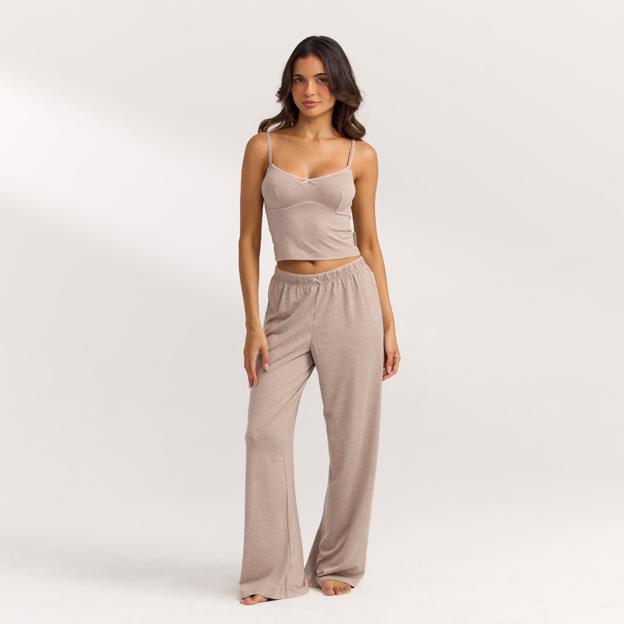 Pantalon de Pyjama Modal | Pantalon de Pyjama Modal - Brun Chiné