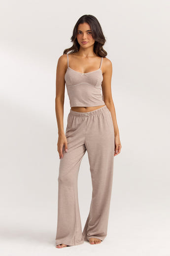 Pantalon de Pyjama Modal - Brun Chiné alternate