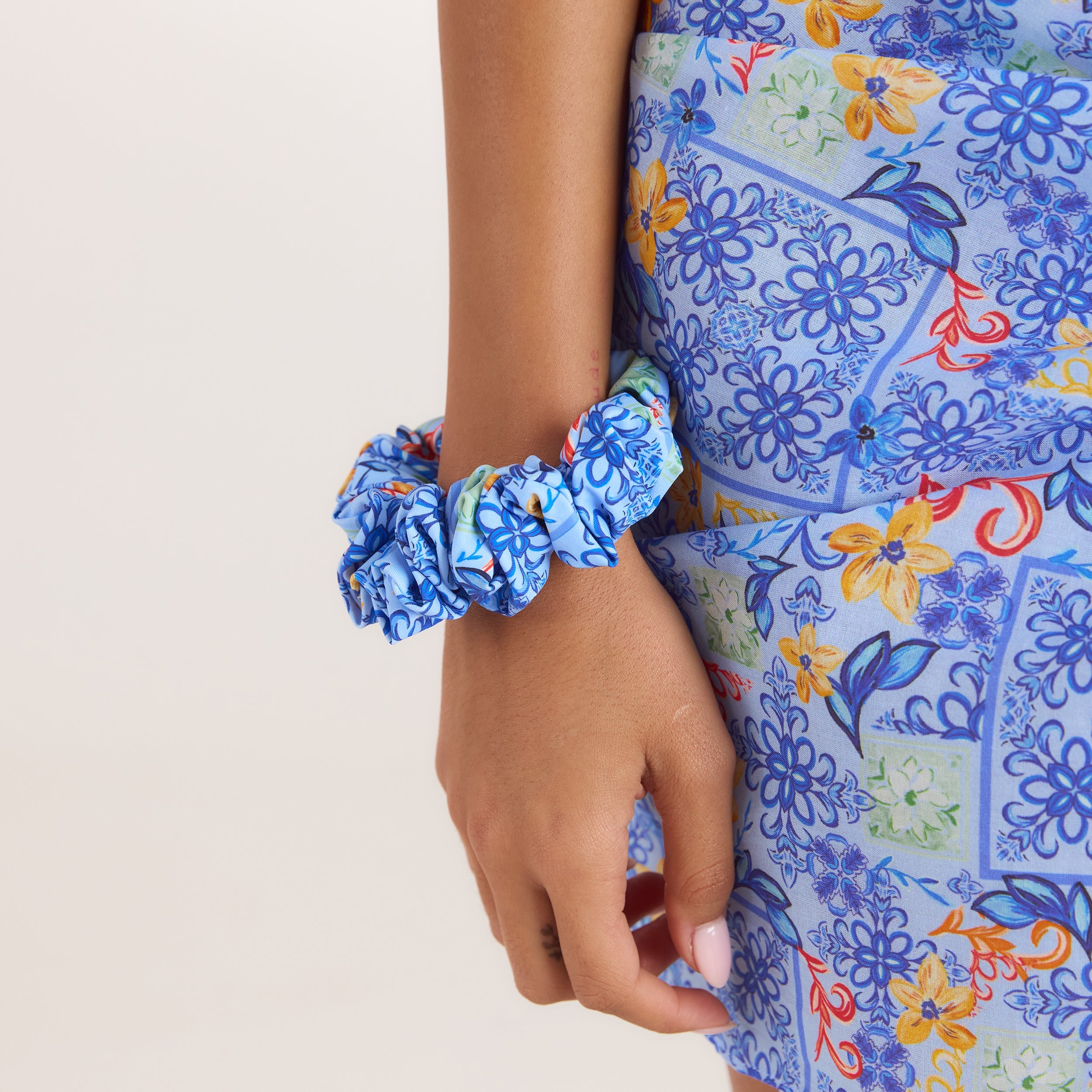 Chouchou Mosaic | Chouchou Mosaic - Imprimé Bleu