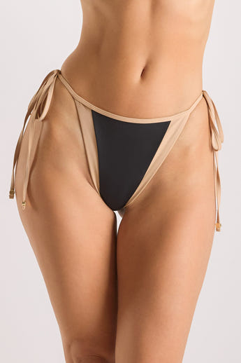 Culotte de Bikini à Nouer Monaco - Noir alternate