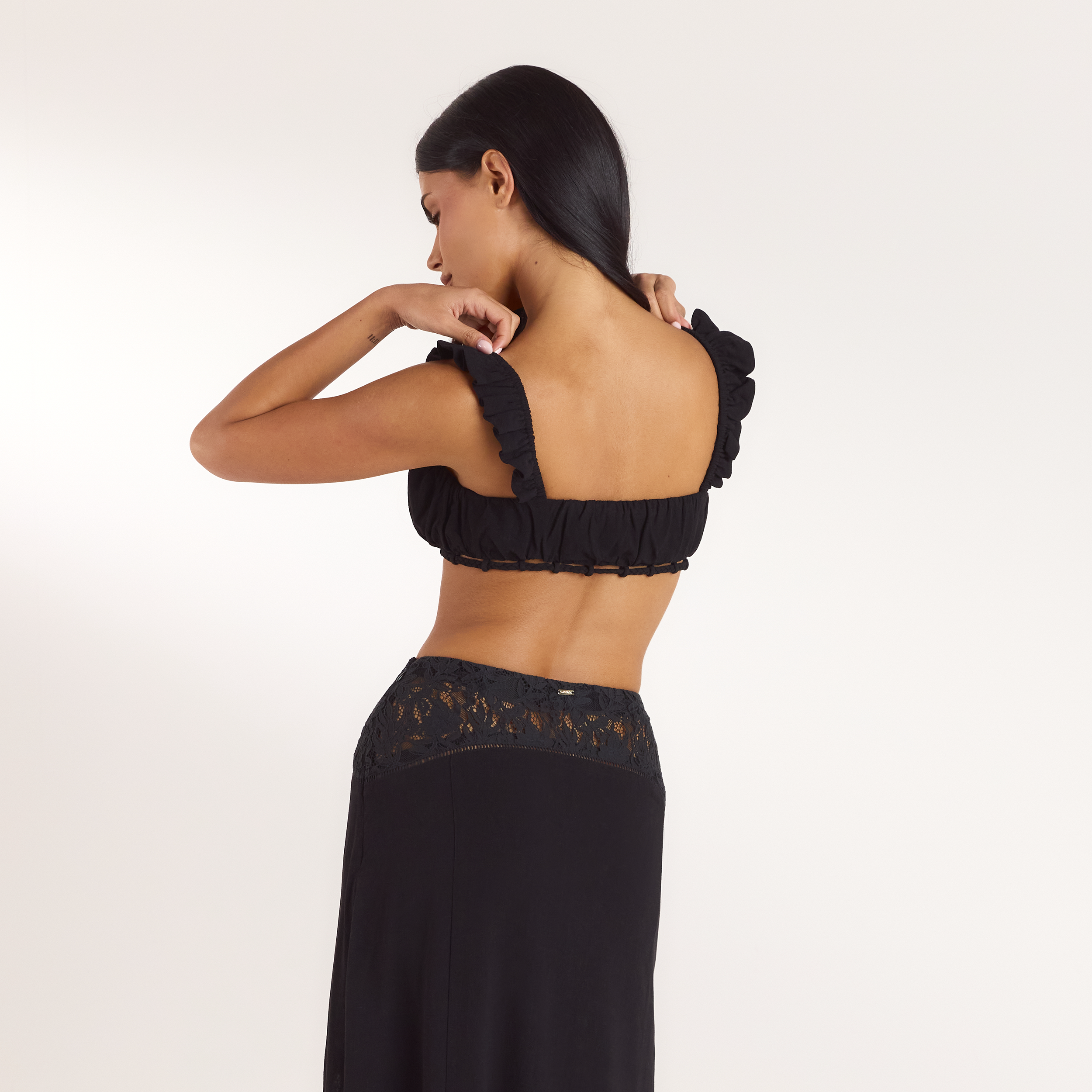 Bralette avec Fronces - Noir alternate