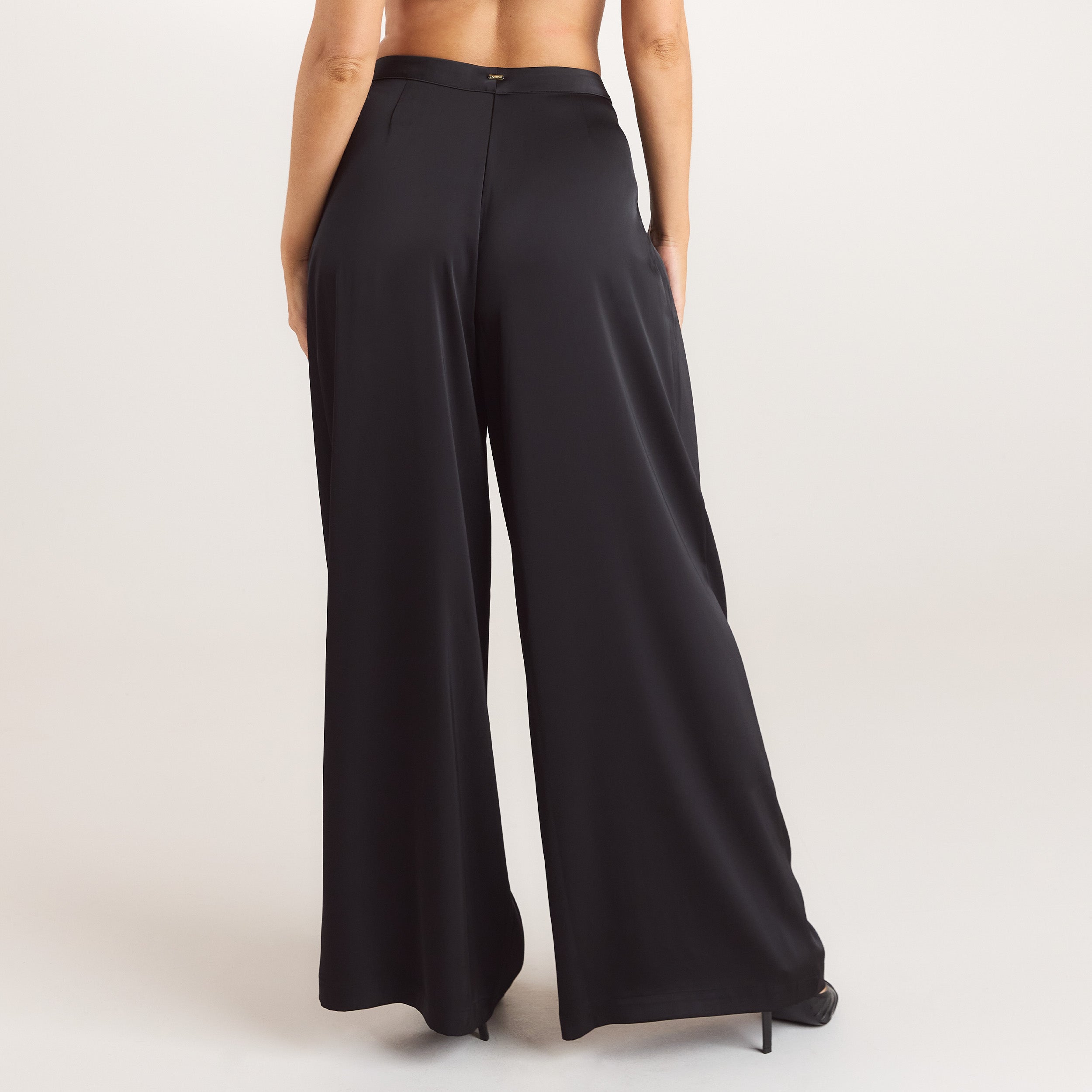Pantalon en Satin | Pantalon en Satin - Noir