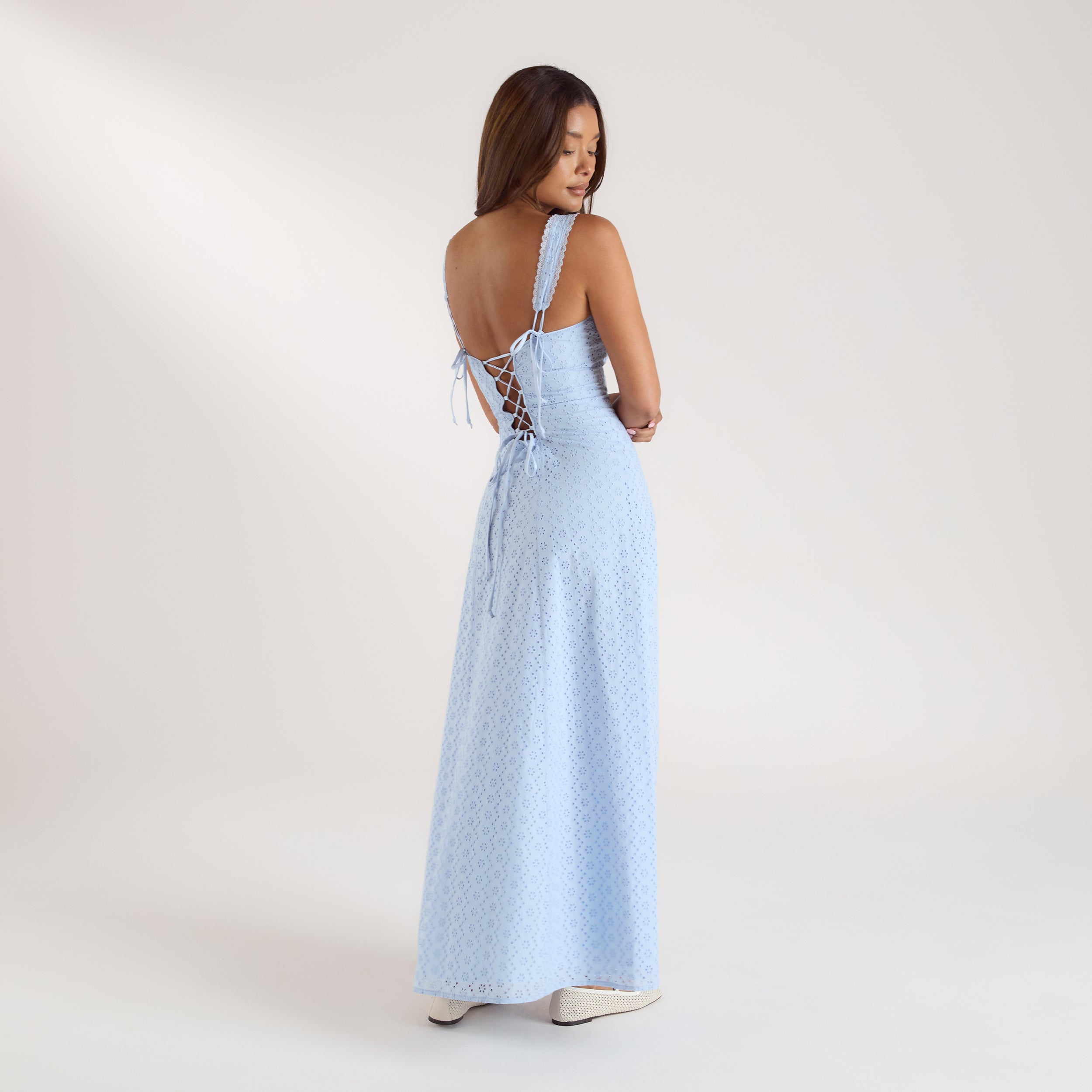 Robe Maxi Dos Corset | Robe Maxi Dos Corset - Bleu