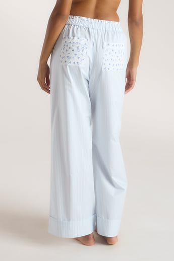 Bas de Pyjama Bloom & Stripe - Bleu alternate
