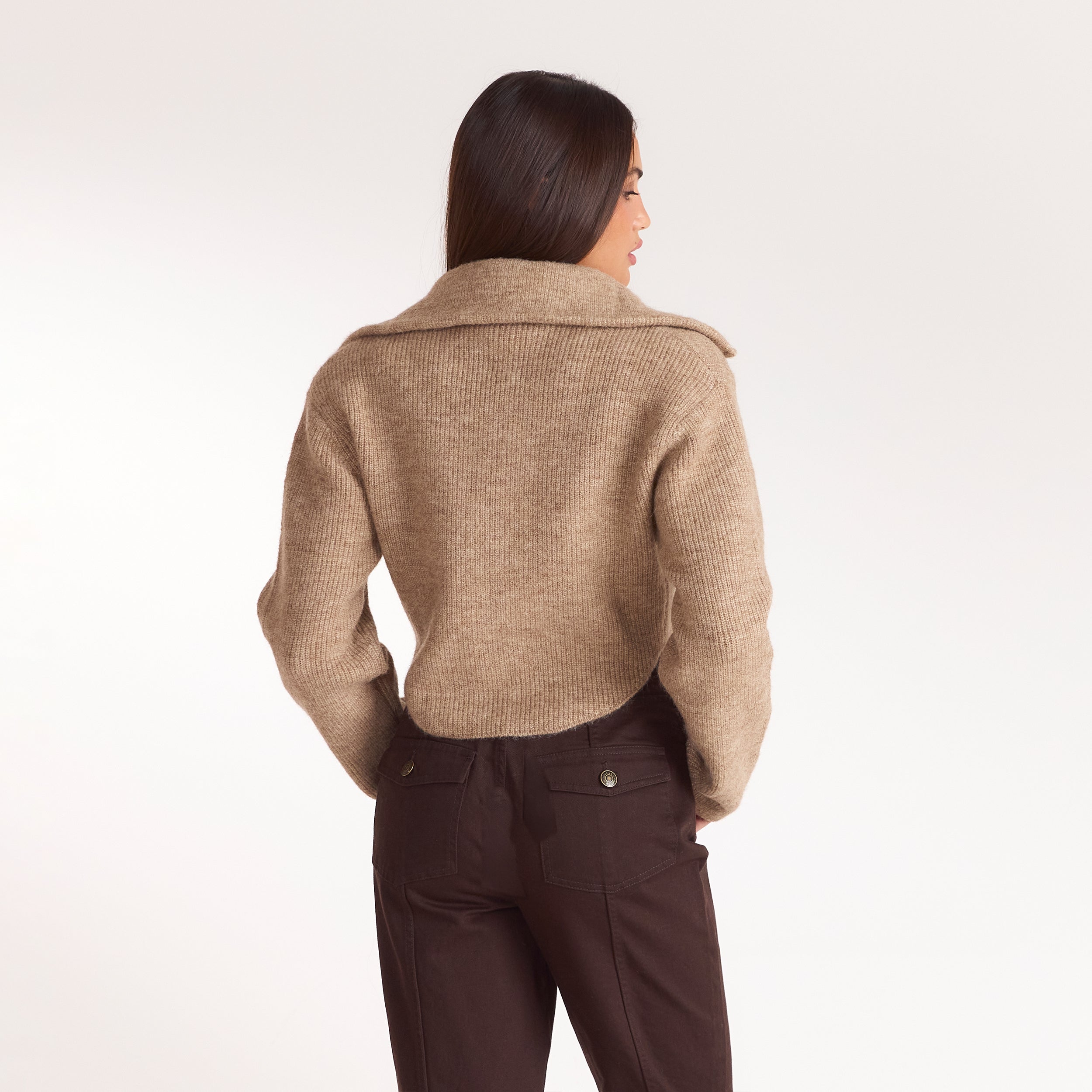 Cardigan en Maille Structuré | Cardigan en Maille Structuré - Biscuit