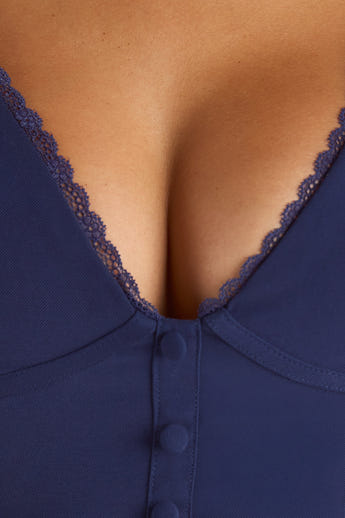 Robe Mini Plongeante - Bleu Marine alternate