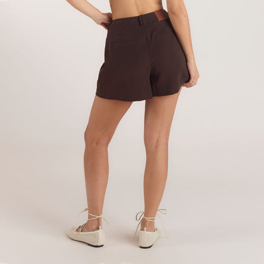 Short Ajusté Taille Haute - Chocolat alternate