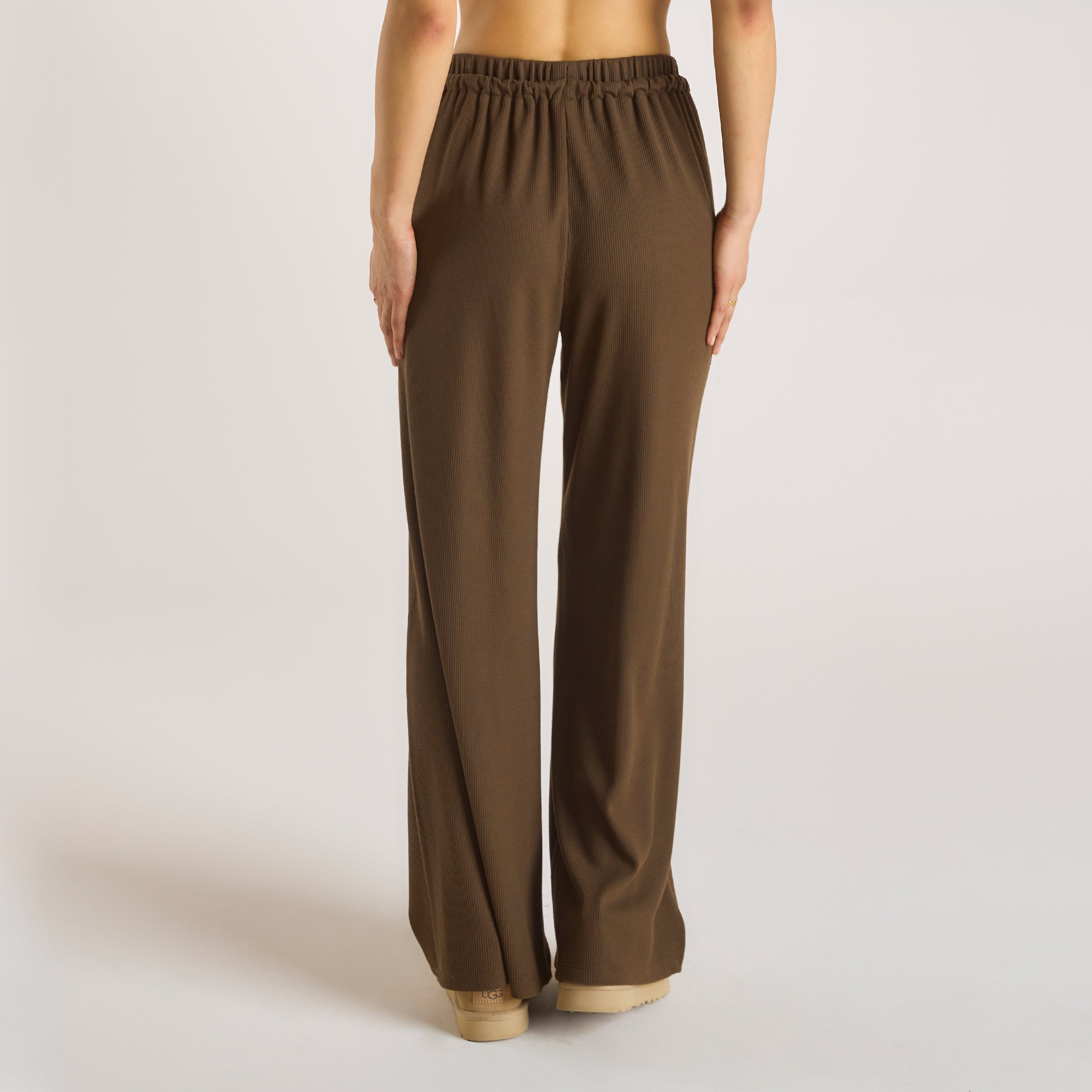 Pantalon Large Waffle  | Pantalon Large Waffle - Chocolat