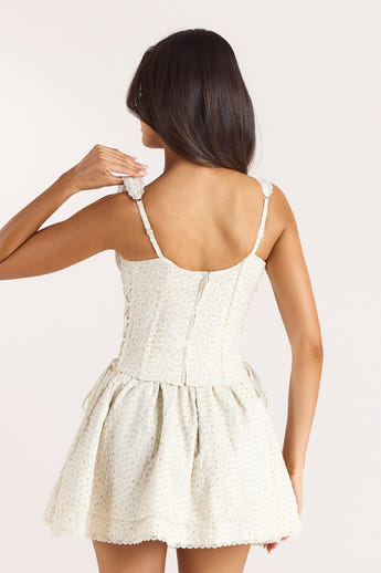 Top Corset Froncé - Crème Florale alternate