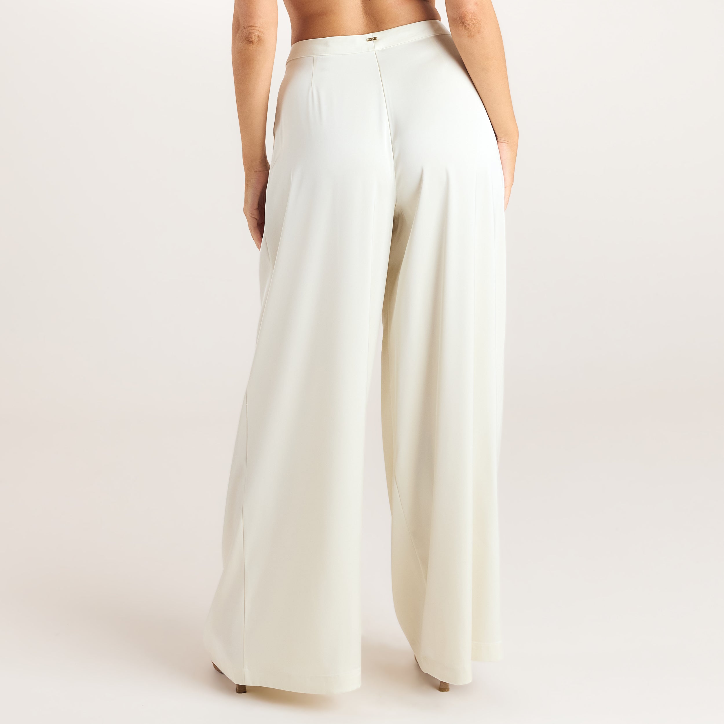 Pantalon en Satin | Pantalon en Satin - Crème