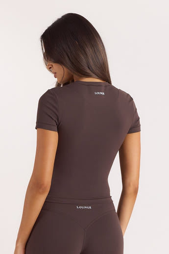 T-shirt à Manches Courtes ContourSoft™ - Chocolat Noir alternate