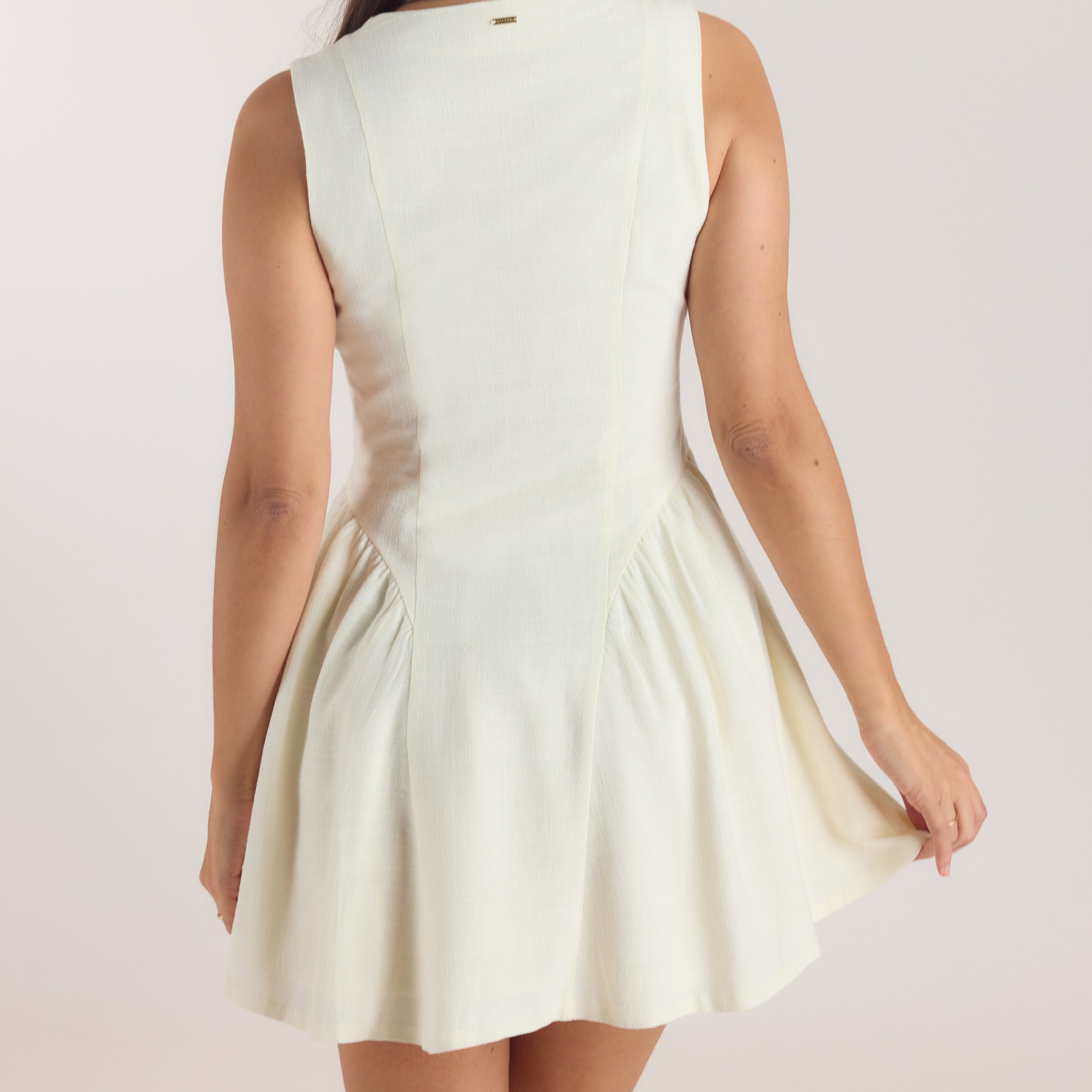 Robe Mini Brodée | Robe Mini Brodée - Crème