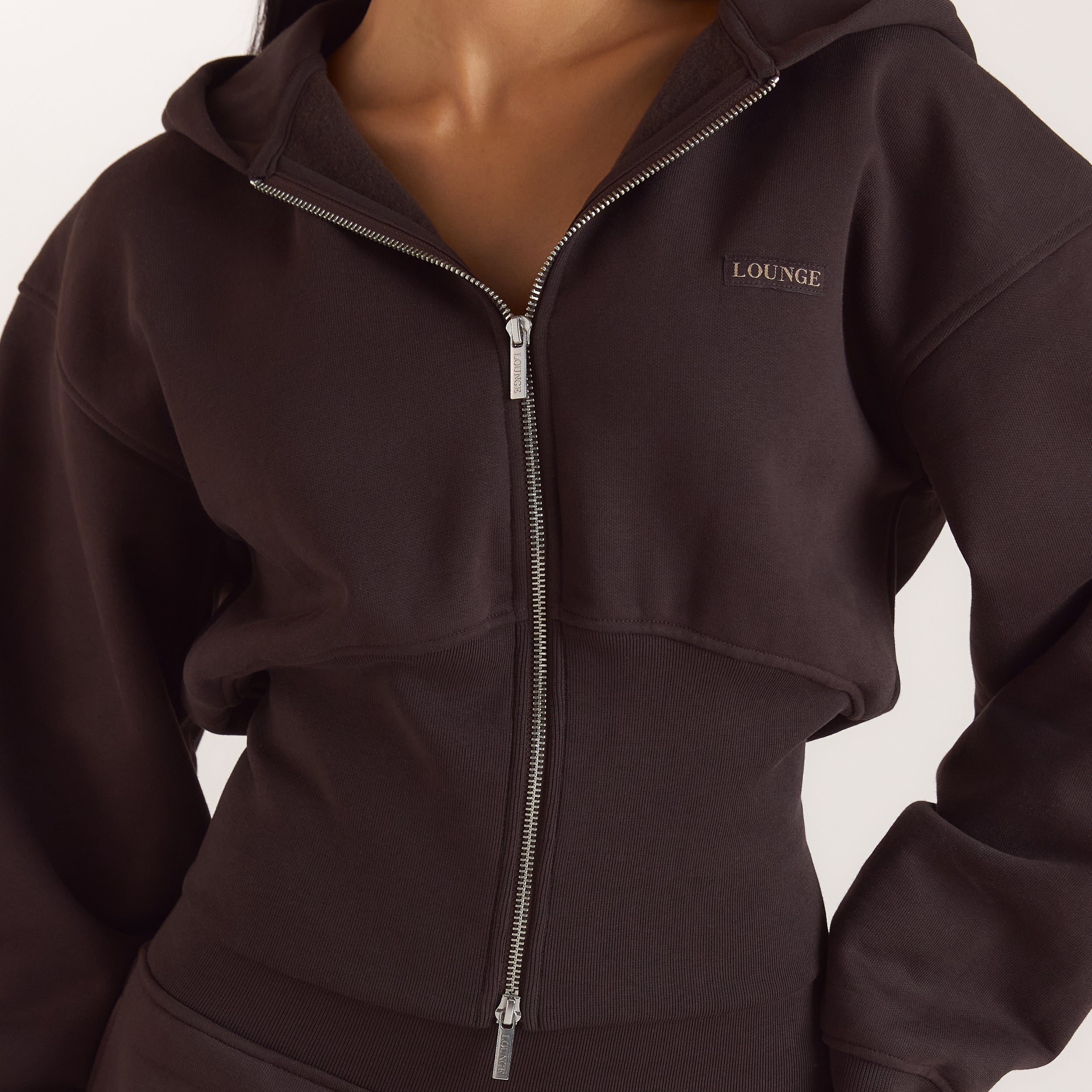 Sweat à Capuche Ajusté | Sweat à Capuche Ajusté - Chocolat Noir