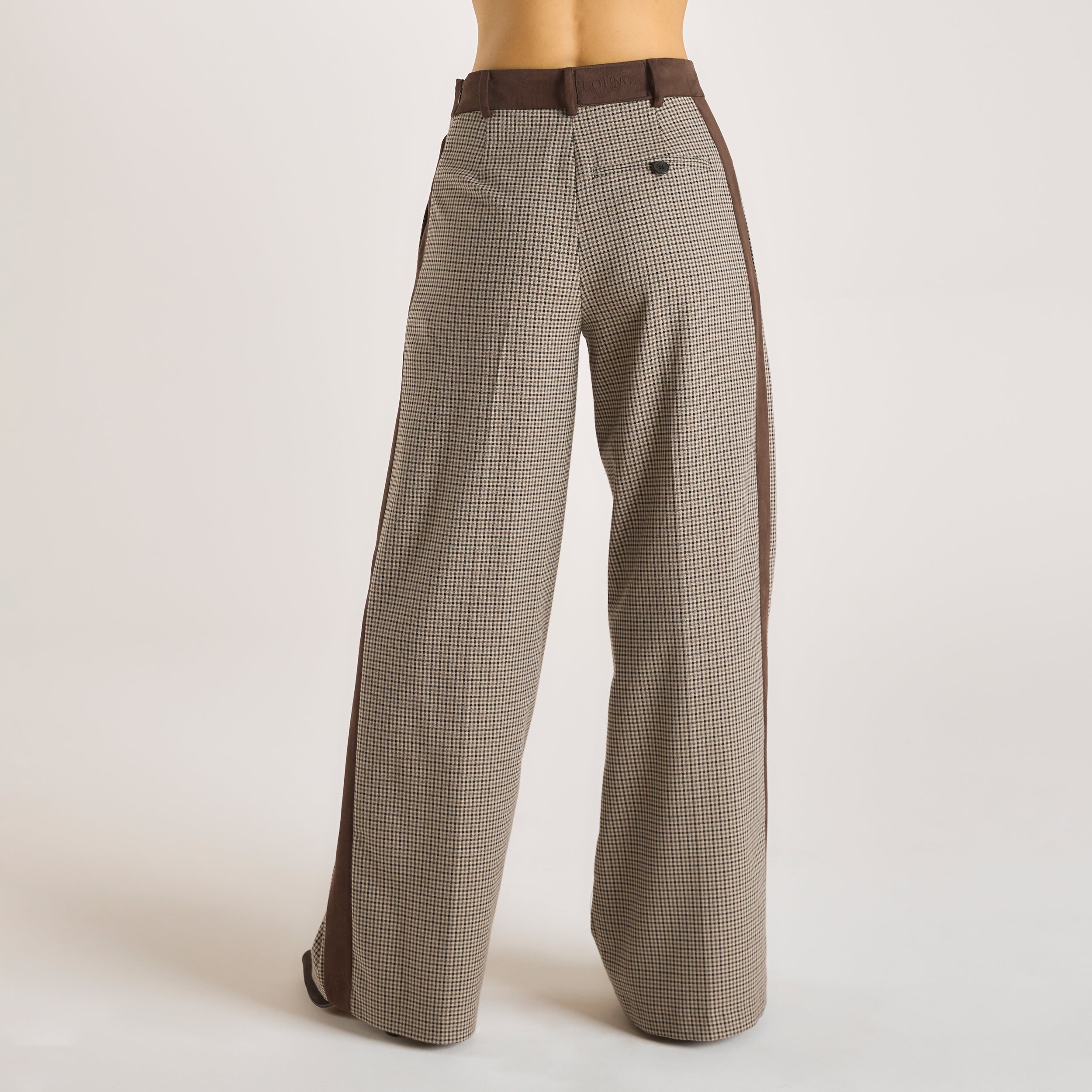 Pantalon Pied-de-Poule | Pantalon Pied-de-Poule - Marron