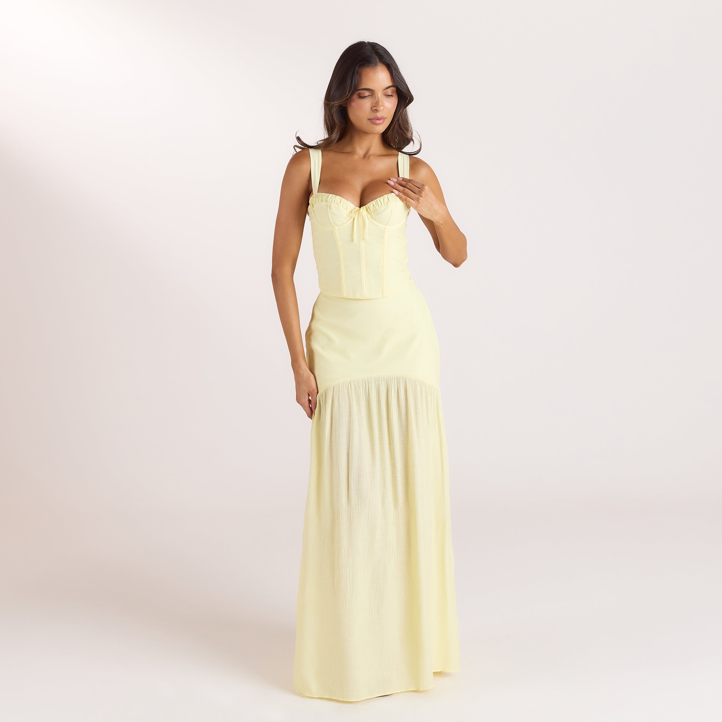Jupe Maxi Transparente | Jupe Maxi Transparente - Jaune Citron